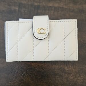 Coach Chalk Quilted Card Holder